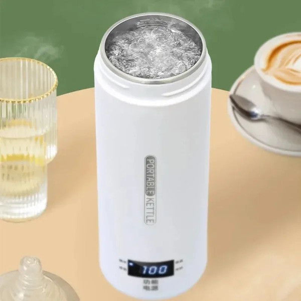 Portable Electric Kettles for Travel, Tea & Coffee Kettle with Anti-Scald Water Thermal Cup
