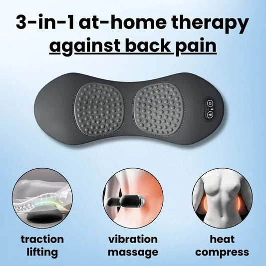 3-in-1 Back Massager for Lower Back, Neck and Shoulder – Neck Massager Pillow with heat and vibration